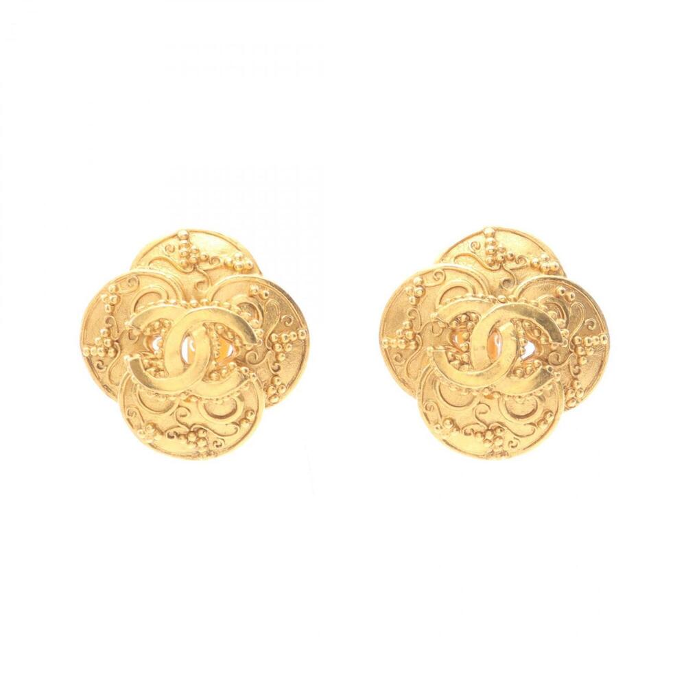 CHANEL Gold Logo Earrings - Picture 1 of 8